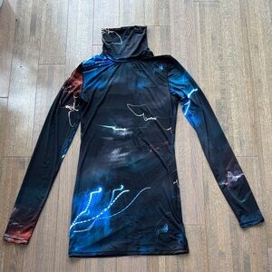 Babaton Multicolor Abstract Long Sleeve Top